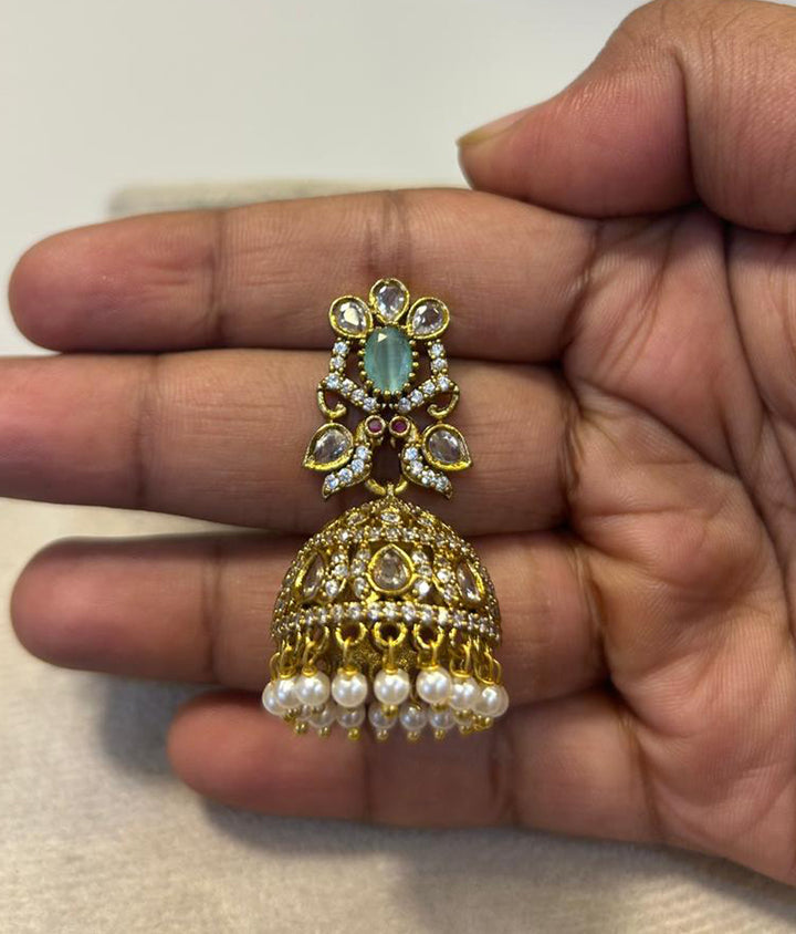AD Stone Matt Finish Jhumka
