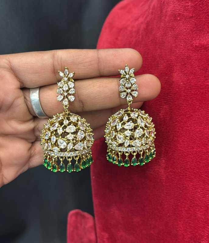 gj-polish-ad-stone-jhumka-earrings