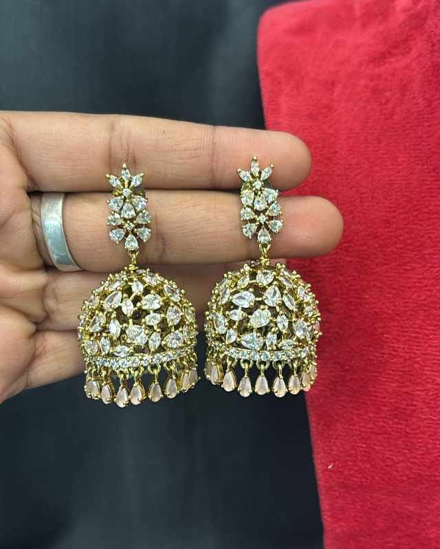 gj-polish-ad-stone-jhumka-earrings