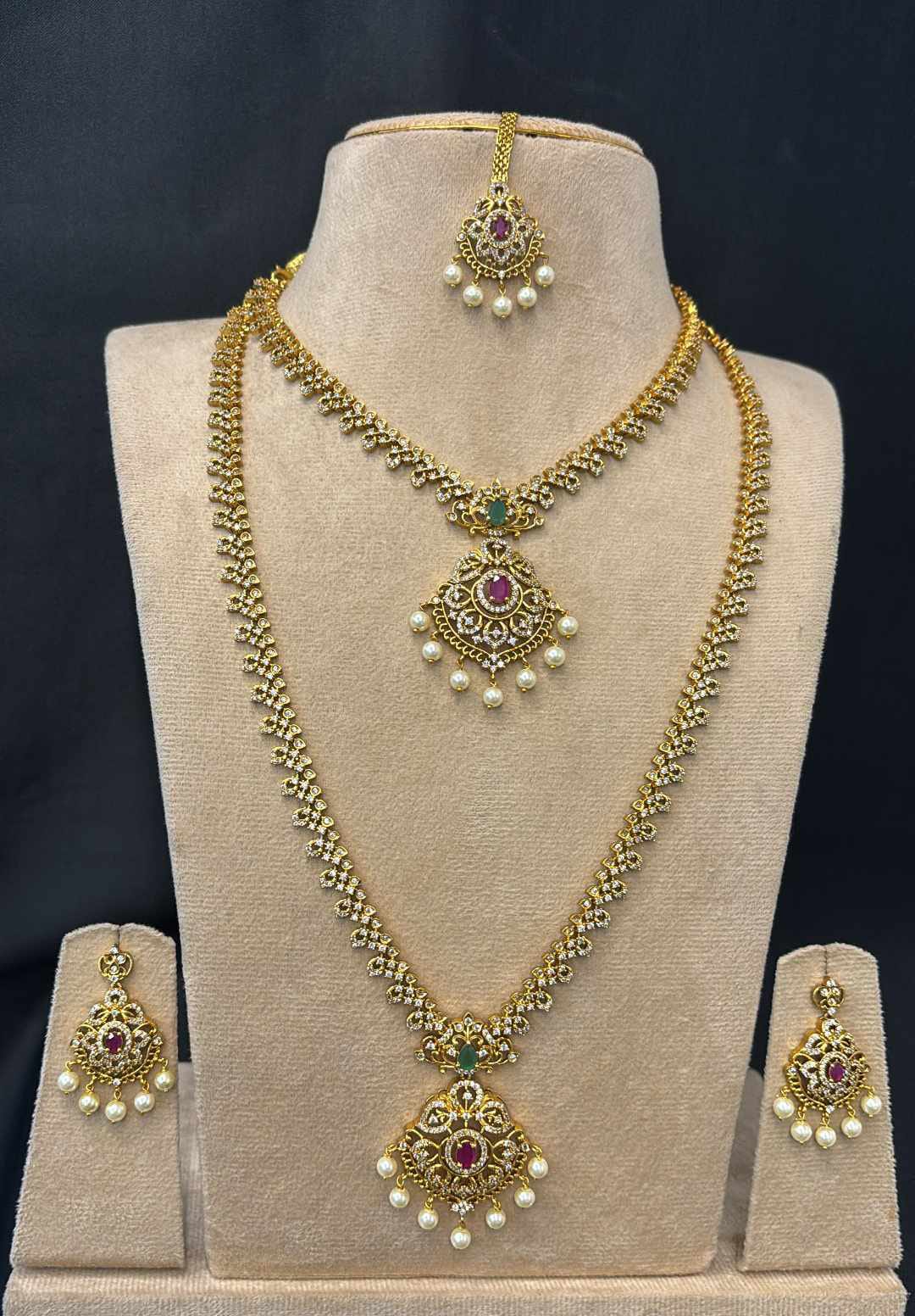 matt-finish-ad-stone-necklace-and-haram-combo-set