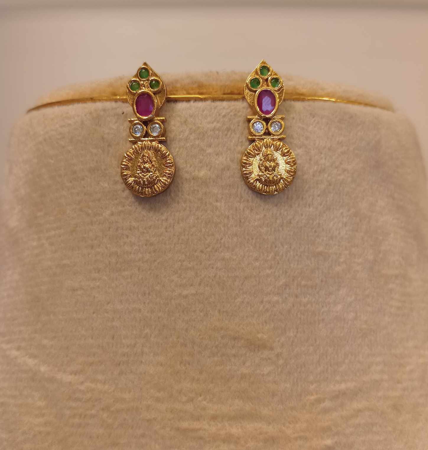 matt-finish-antique-lakshmi-coin-haram-set