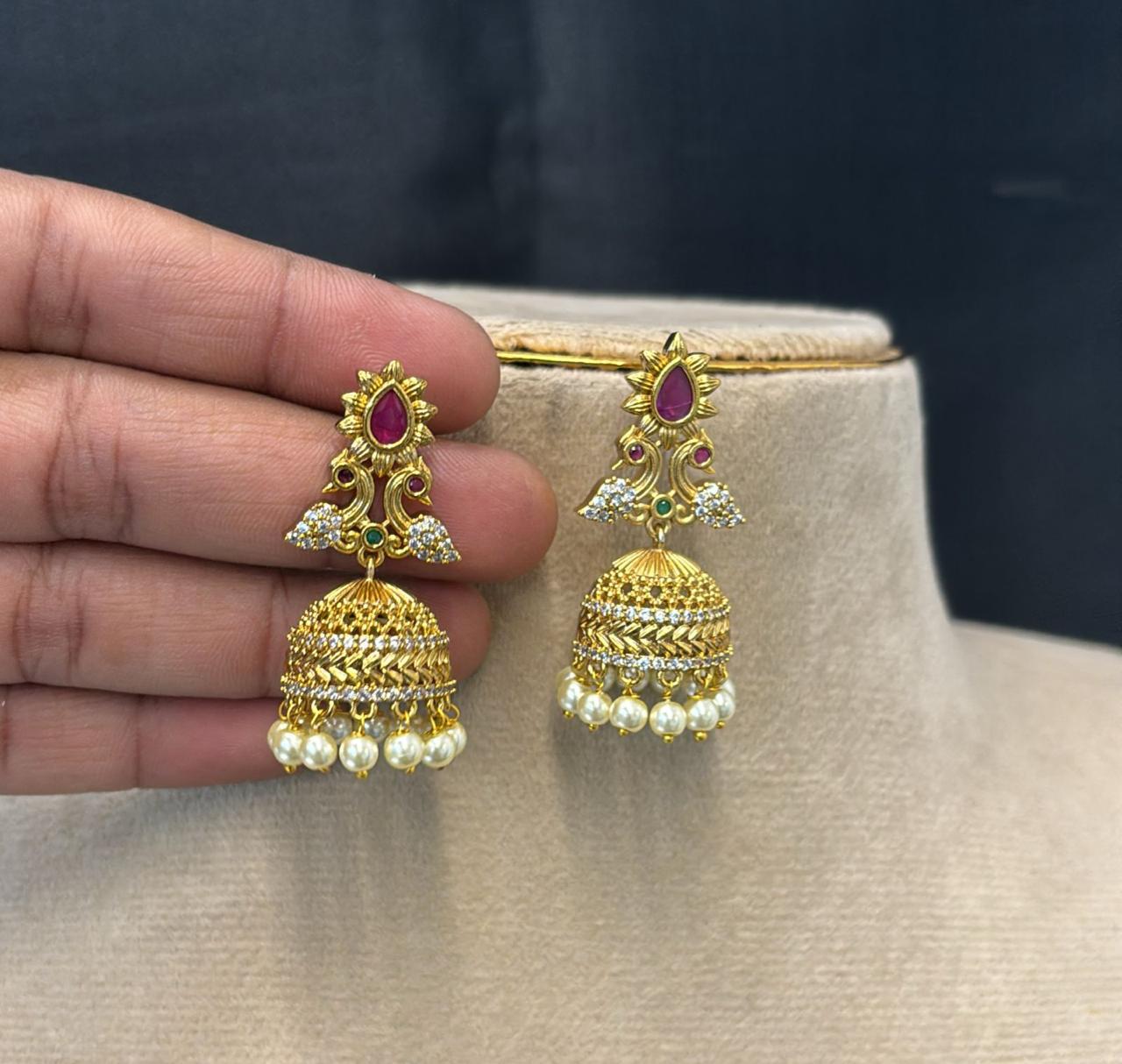 ad-stone-matt-finish-earrings