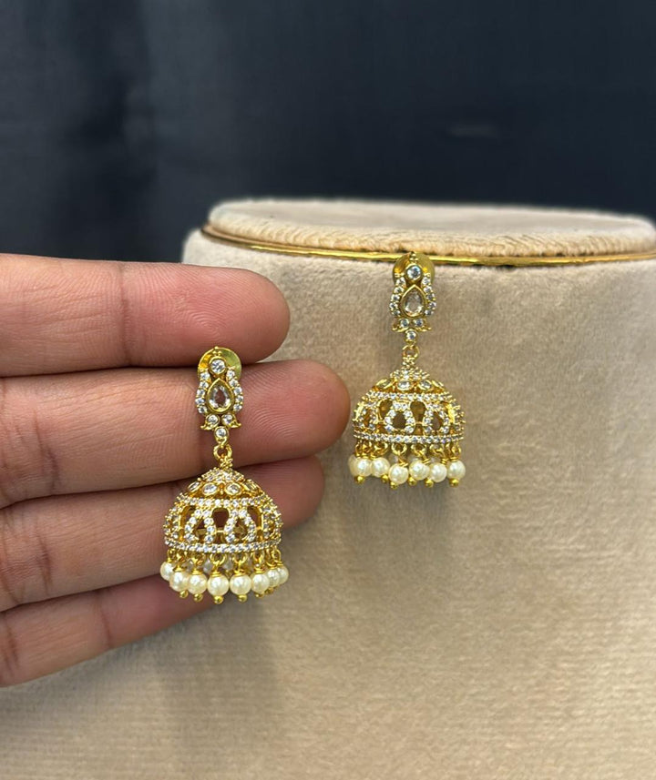 Matt Finish AD Stone Earrings