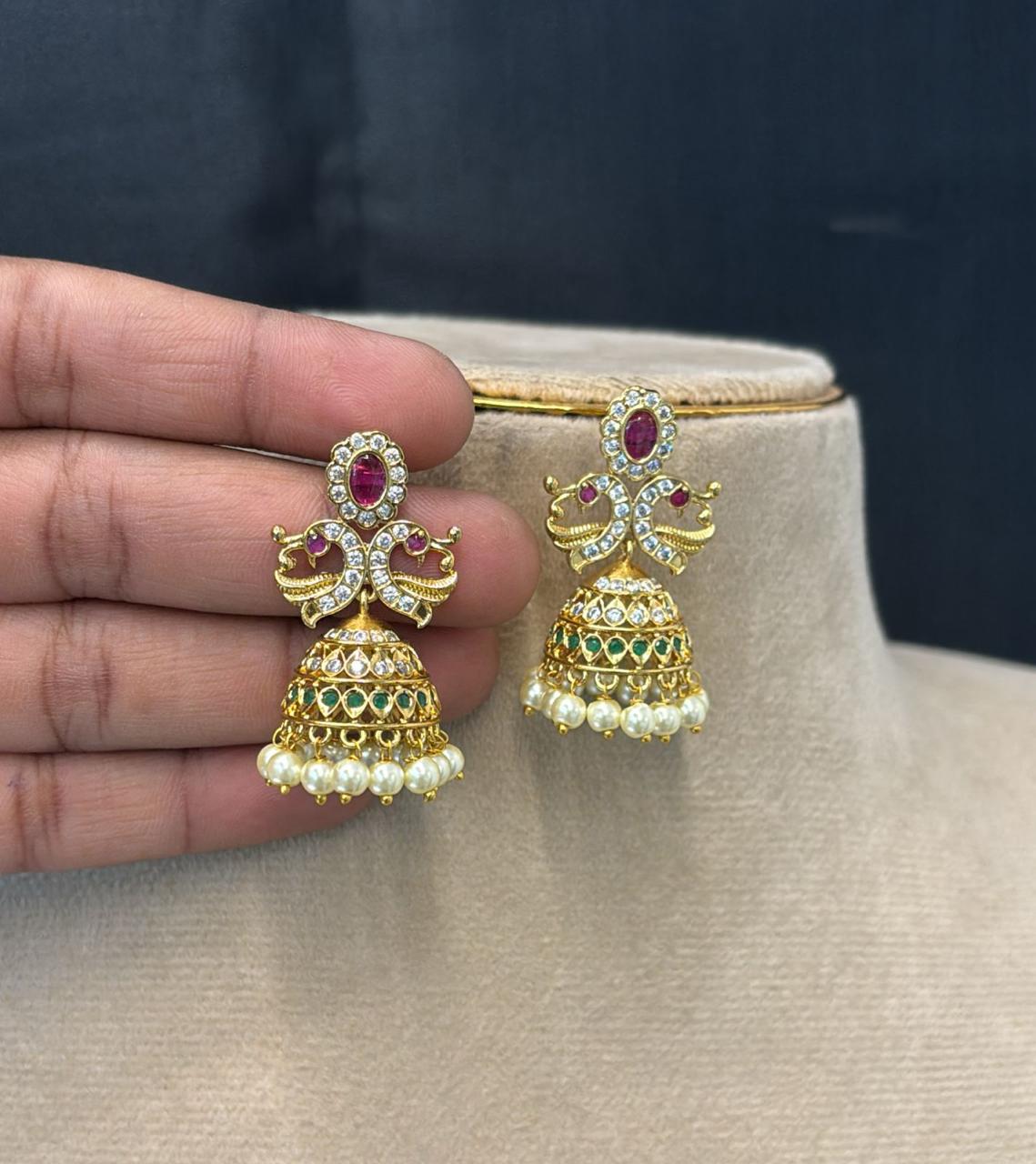 matt-finish-ad-stone-earrings