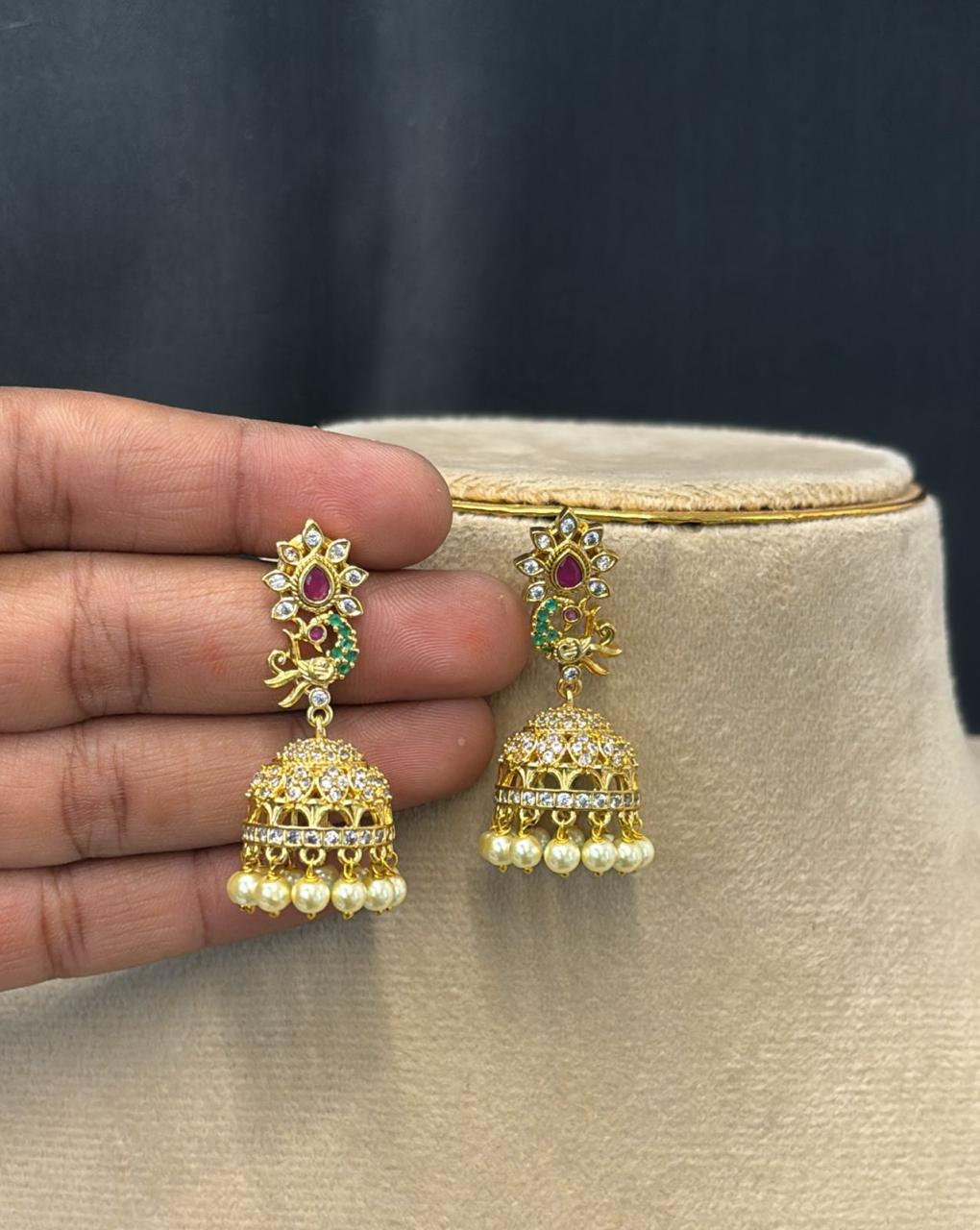 ad-stones-matt-finish-earrings