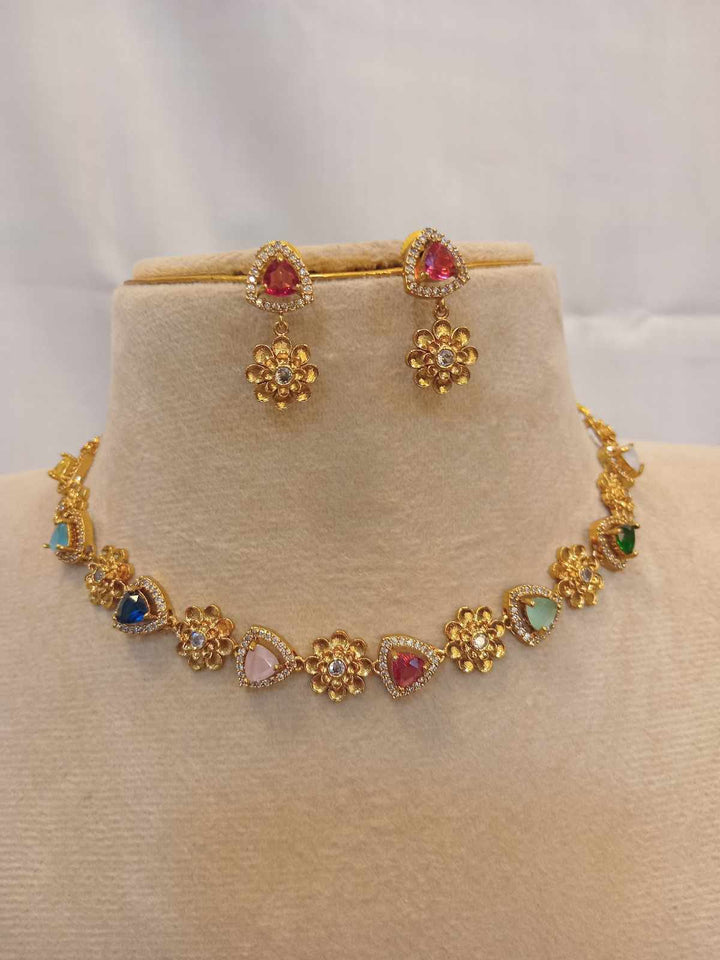 AD Stone Necklace Set