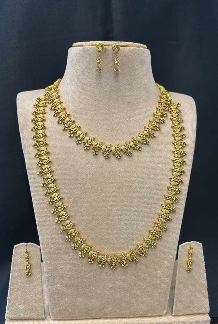 Matt Finish Haram and Necklace Set