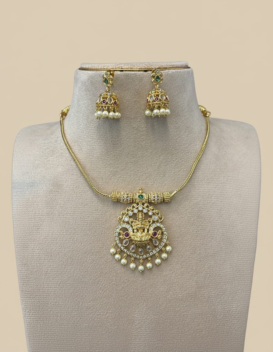 lakshmi-necklace-with-adstone-matt-finish