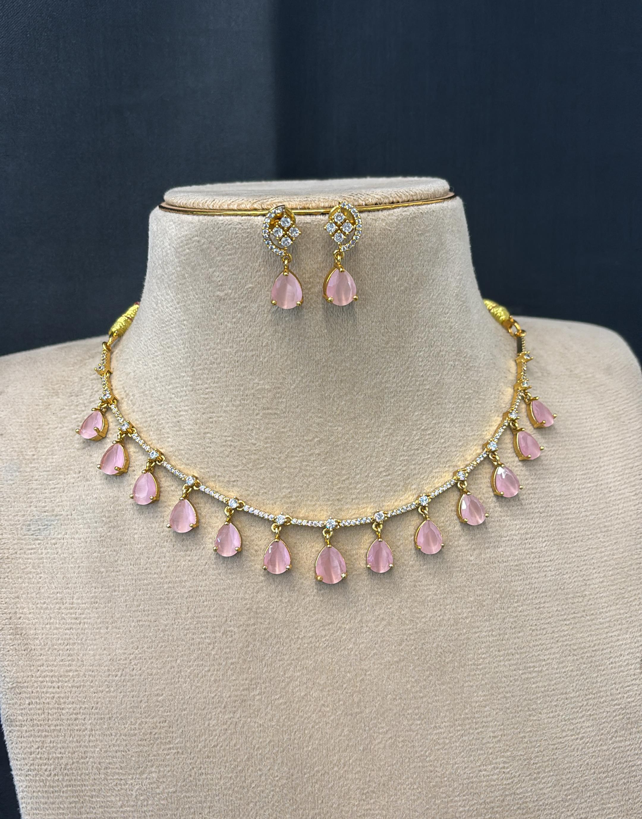ad-stone-necklace-set-matt-finish