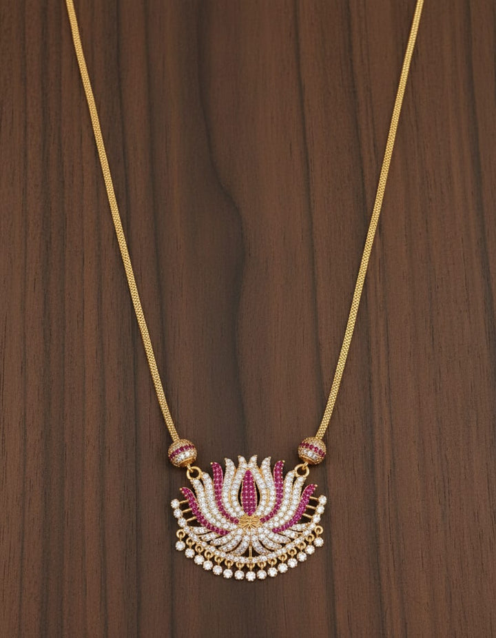 AD Stone Lotus Dollar Chain