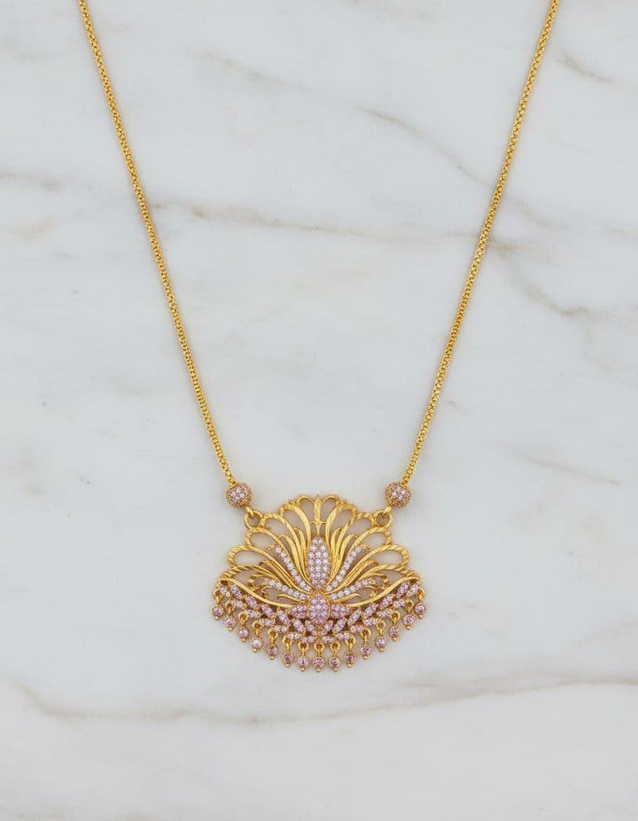 AD Stone Gold Finish Dollar Chain