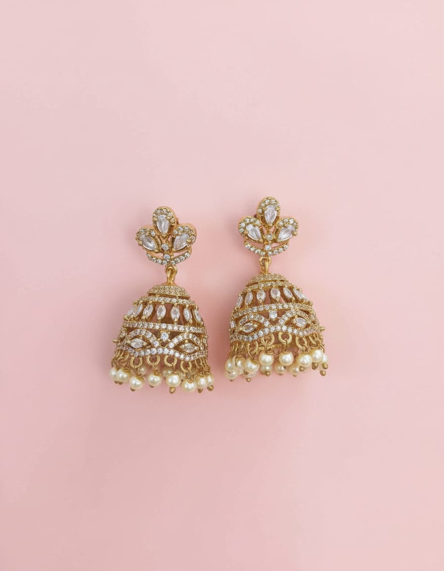 ad-stone-matt-finish-jhumka-earrings