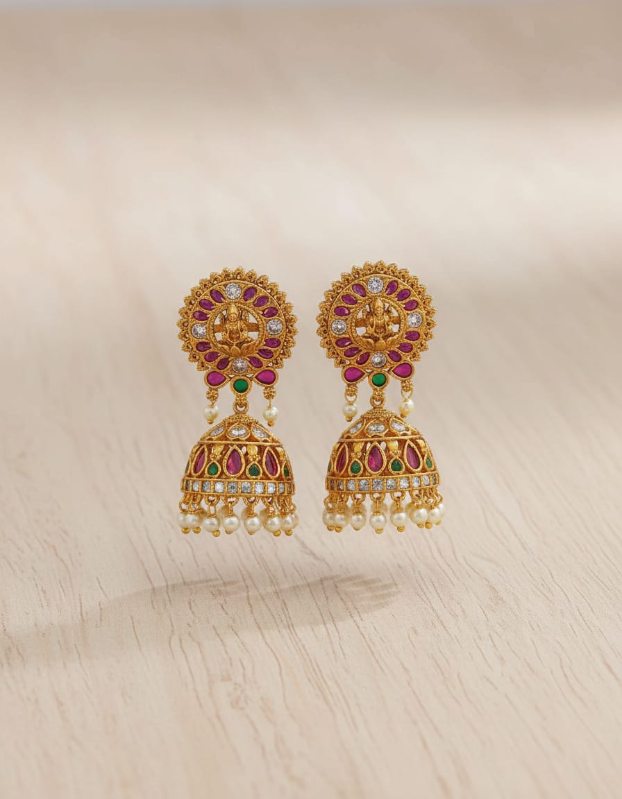 matt-finish-mahalaxmi-jhumka-earrings