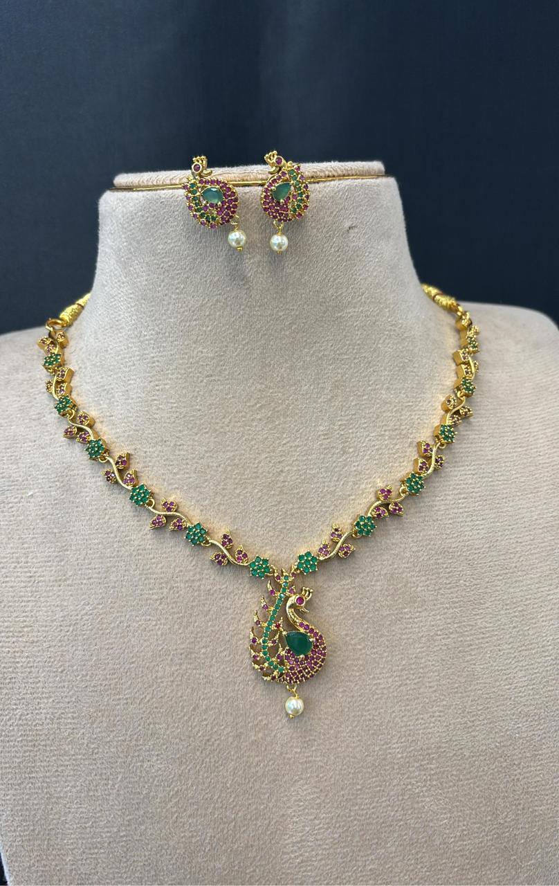 ad-stone-gold-finish-peacock-necklace-set