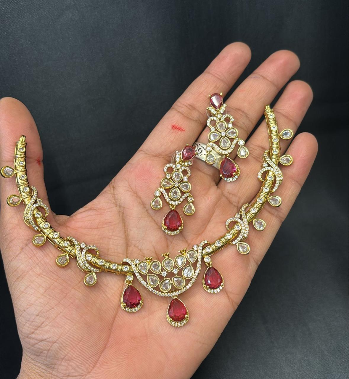 ad-stone-matt-finish-necklace-set
