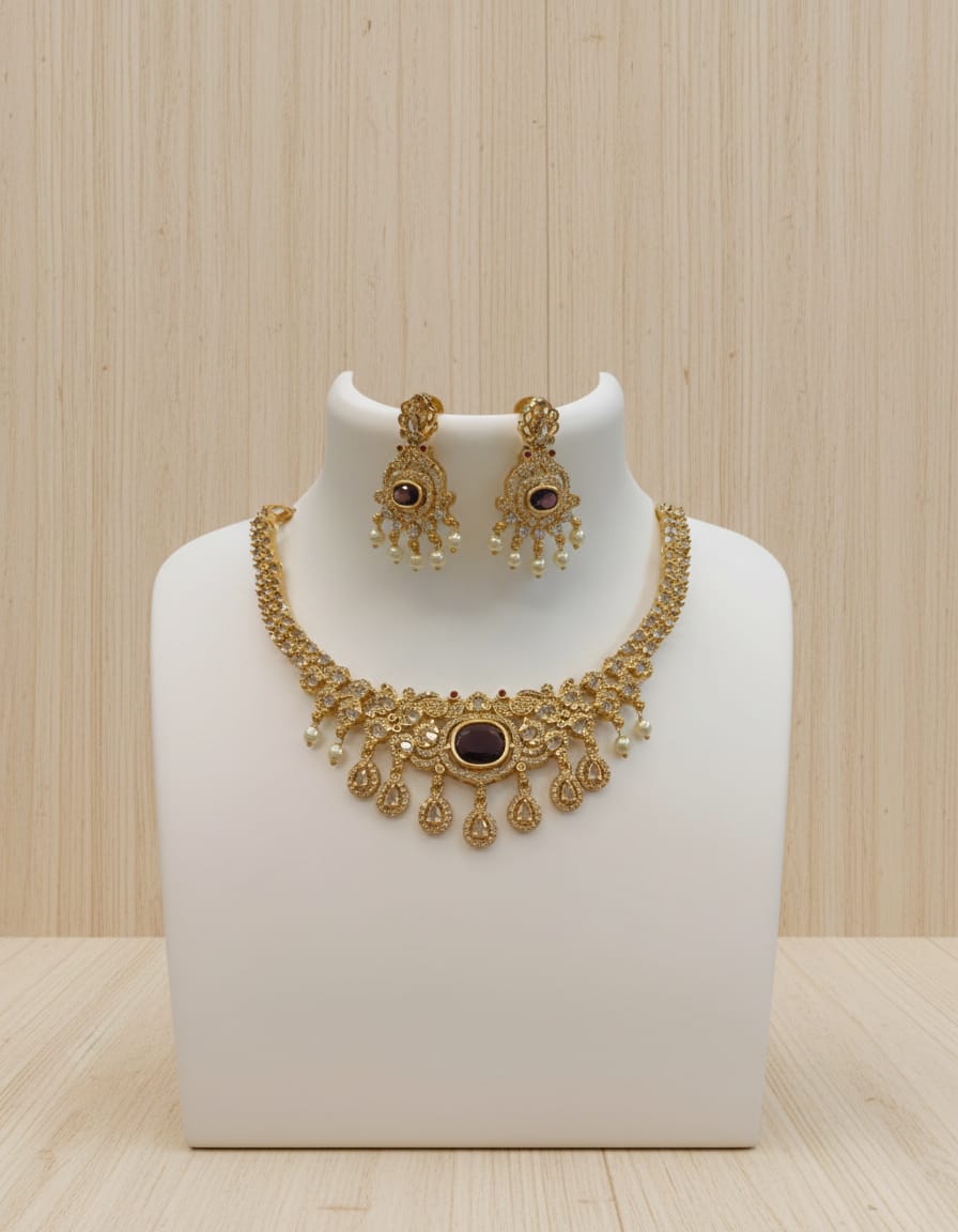 gold-finish-ad-stone-necklace-set