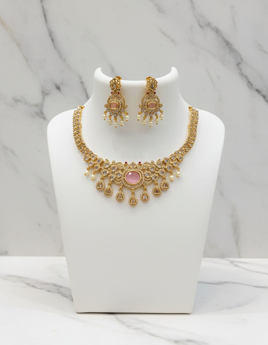 gold-finish-ad-stone-necklace-set