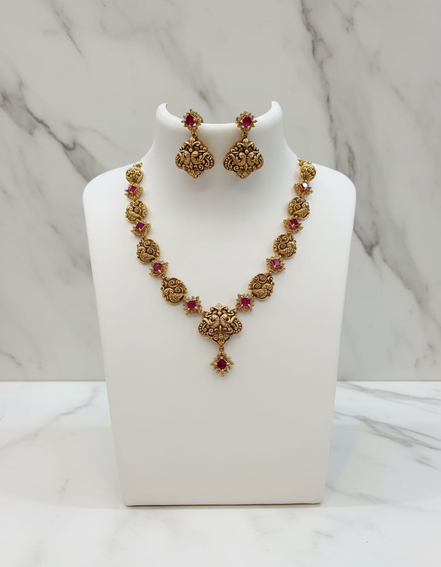 antique-finish-ad-stone-necklace-set