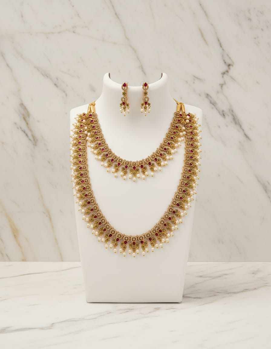 matt-finish-ad-stone-necklace-and-haram-set