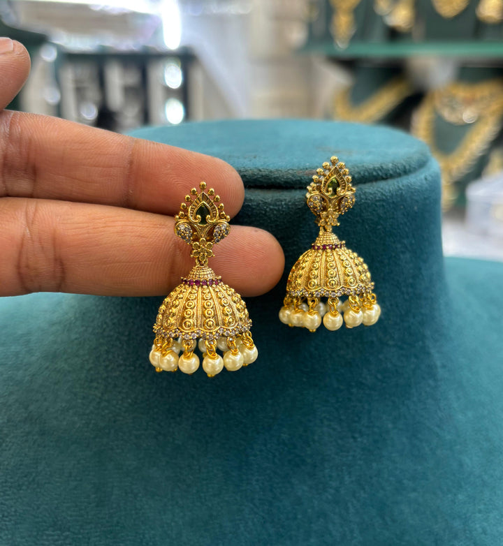 Matt Finish AD Stone Earrings