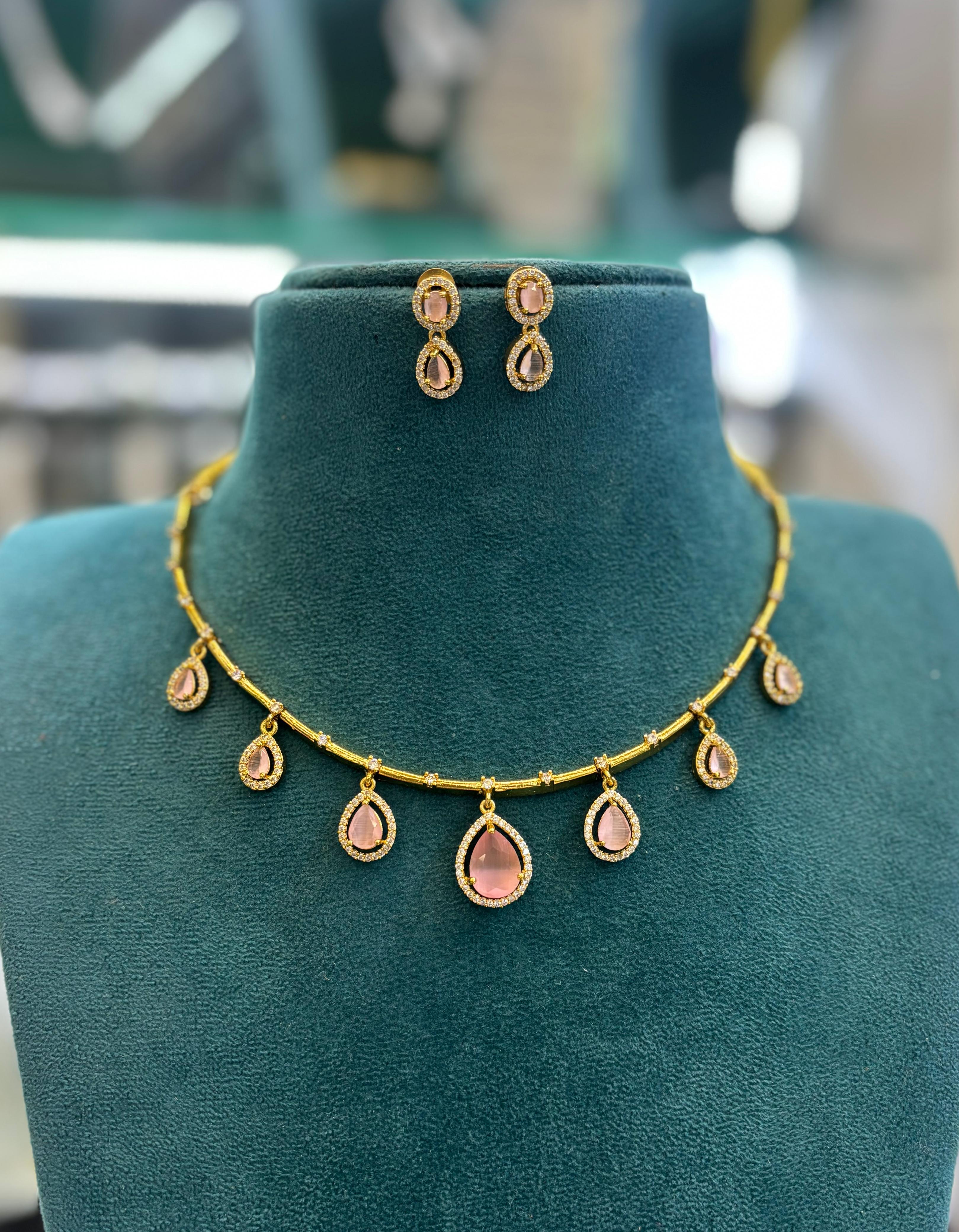 gold-finish-ad-stone-necklace-set