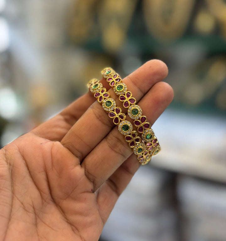 Gold Polish AD Stone Necklace Set