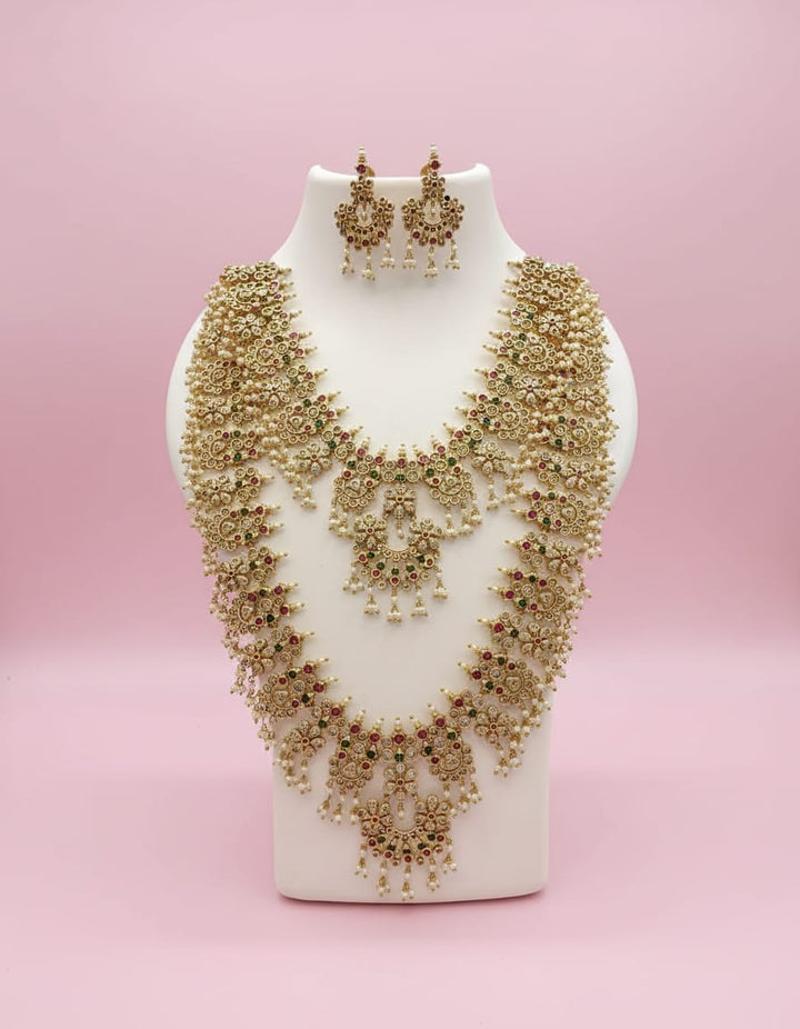 Guttapusalu Haram and Necklace Combo Set