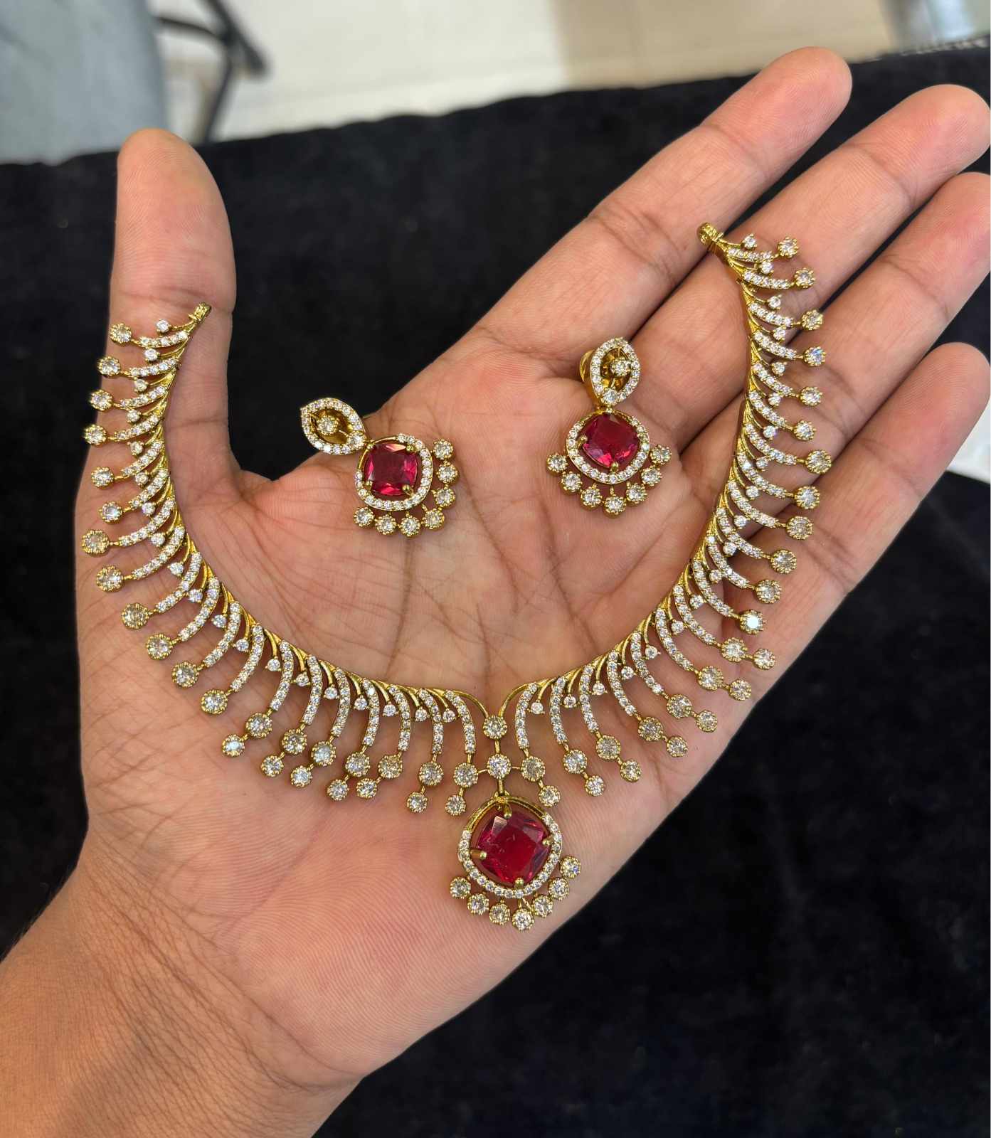 gold-finish-ad-stone-necklace-set