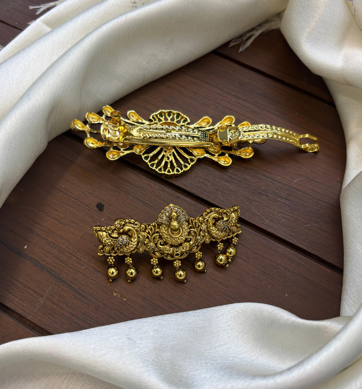 Antique Finish AD Stone Hair Clip