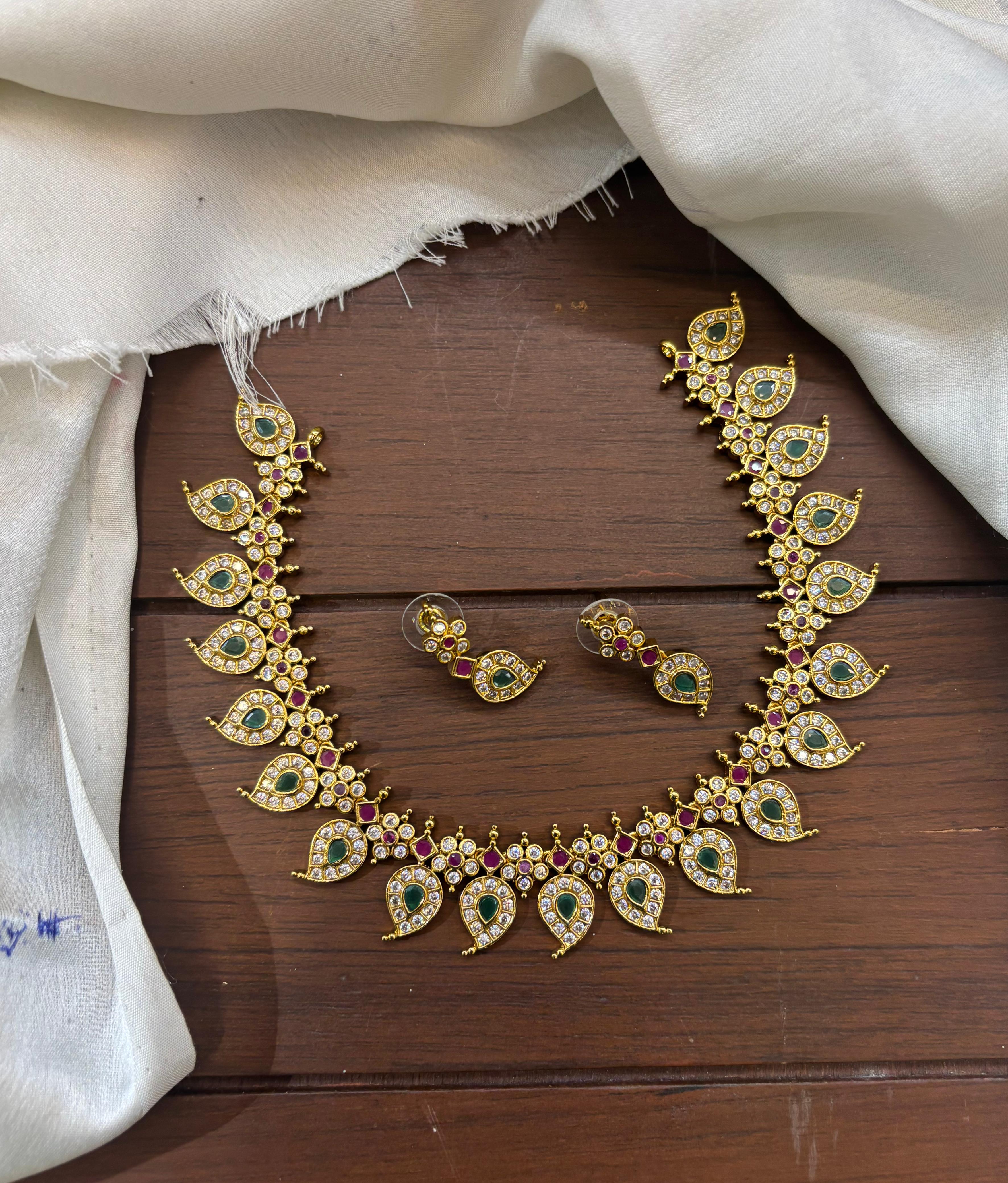 ad-stone-matt-finish-manga-design-necklace-set
