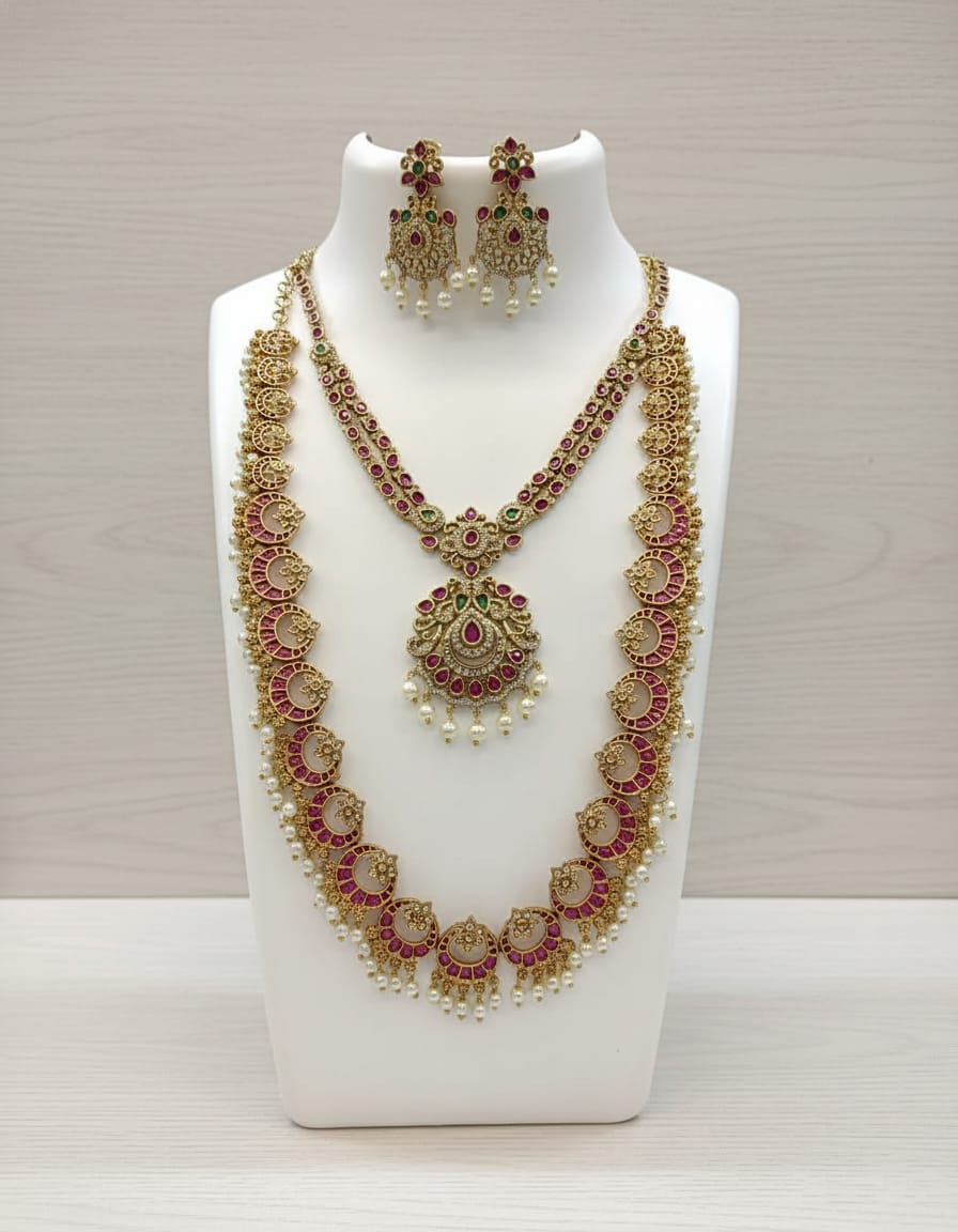 antique-finish-haram-and-necklace-combo-set