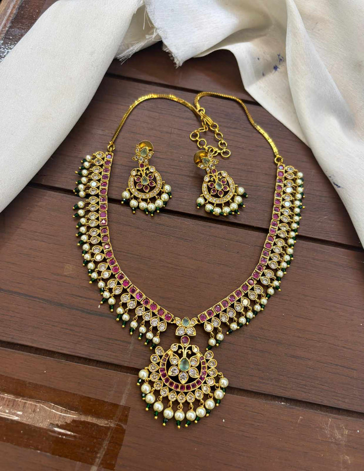 Kemp Stone Matt Finish Necklace Set
