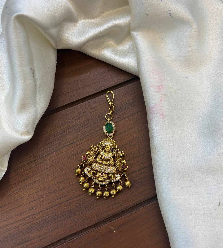 Antique Finish AD Stone Lakshmi Chutti