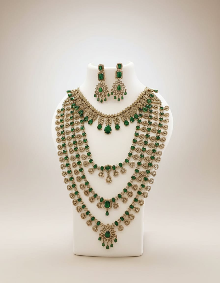 mehndi-polish-ad-stone-necklace-and-haram-layer-set-for-bride
