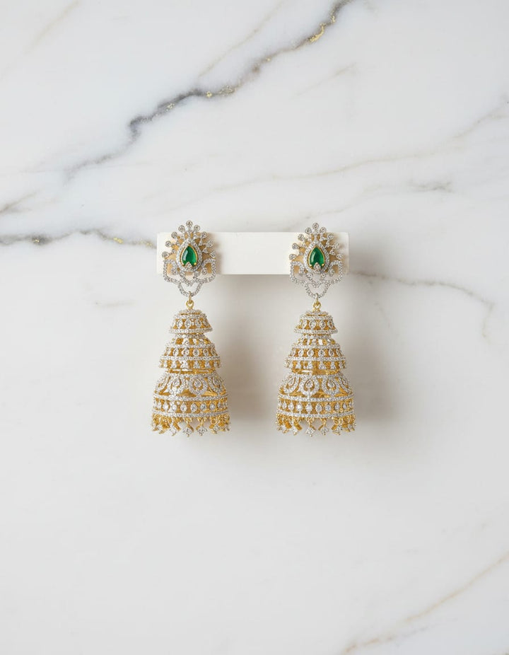 GJ Polish AD Stone Long Jhumka
