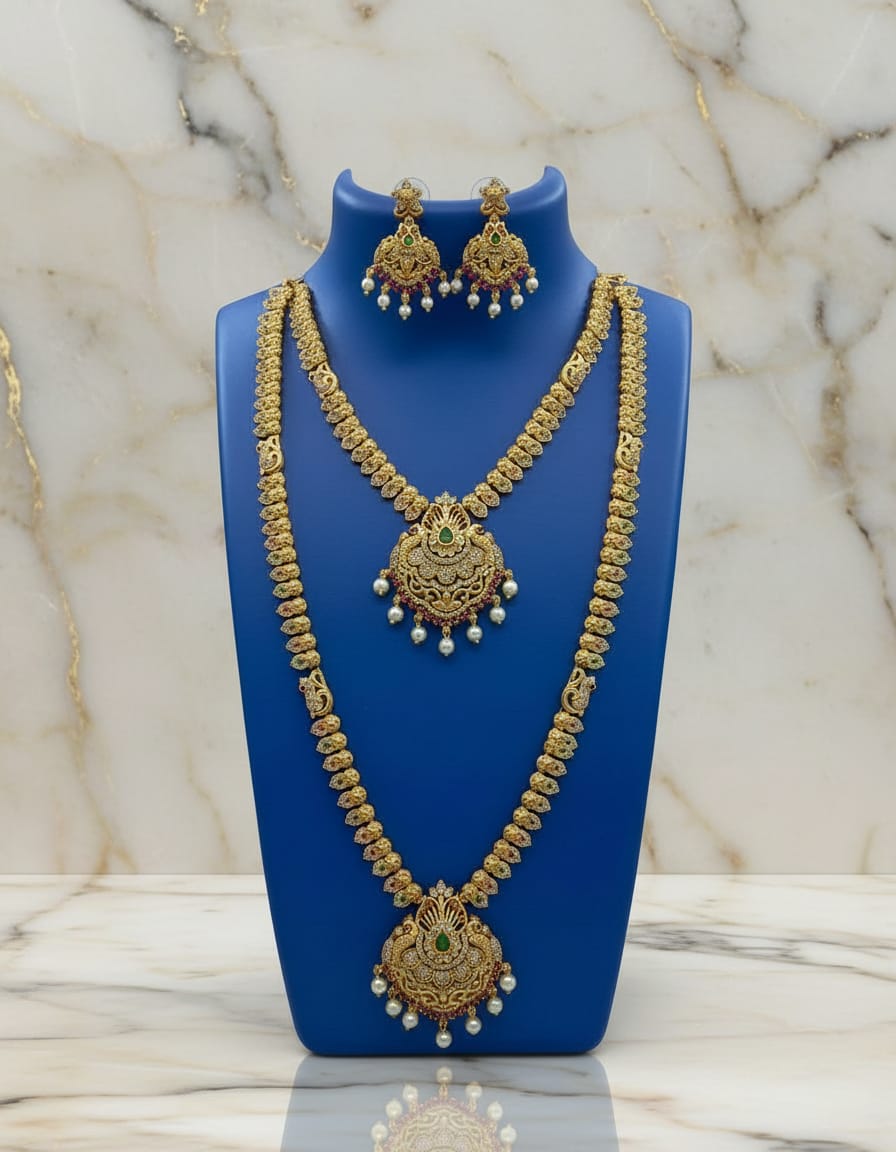 antique-ad-stone-necklace-and-haram-combo-set