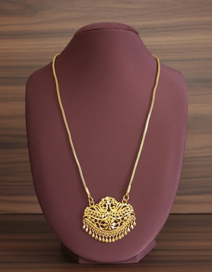 Matt Finish Gold Polish Dollar Chain