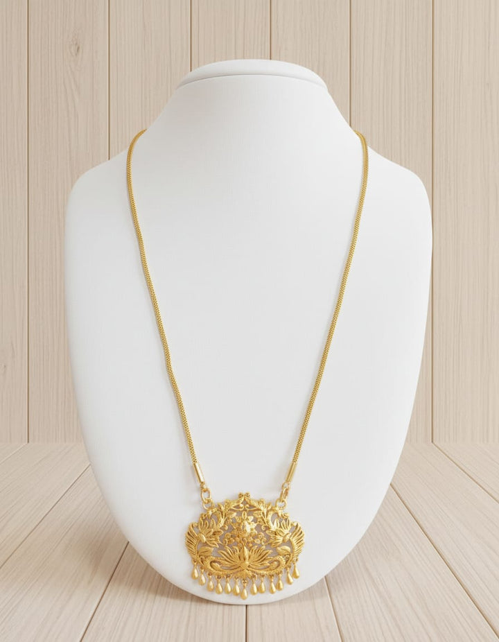 Matt Finish Gold Polish Dollar Chain