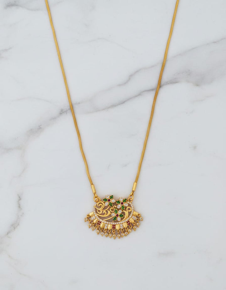 AD Stone Gold Finish Dollar Chain
