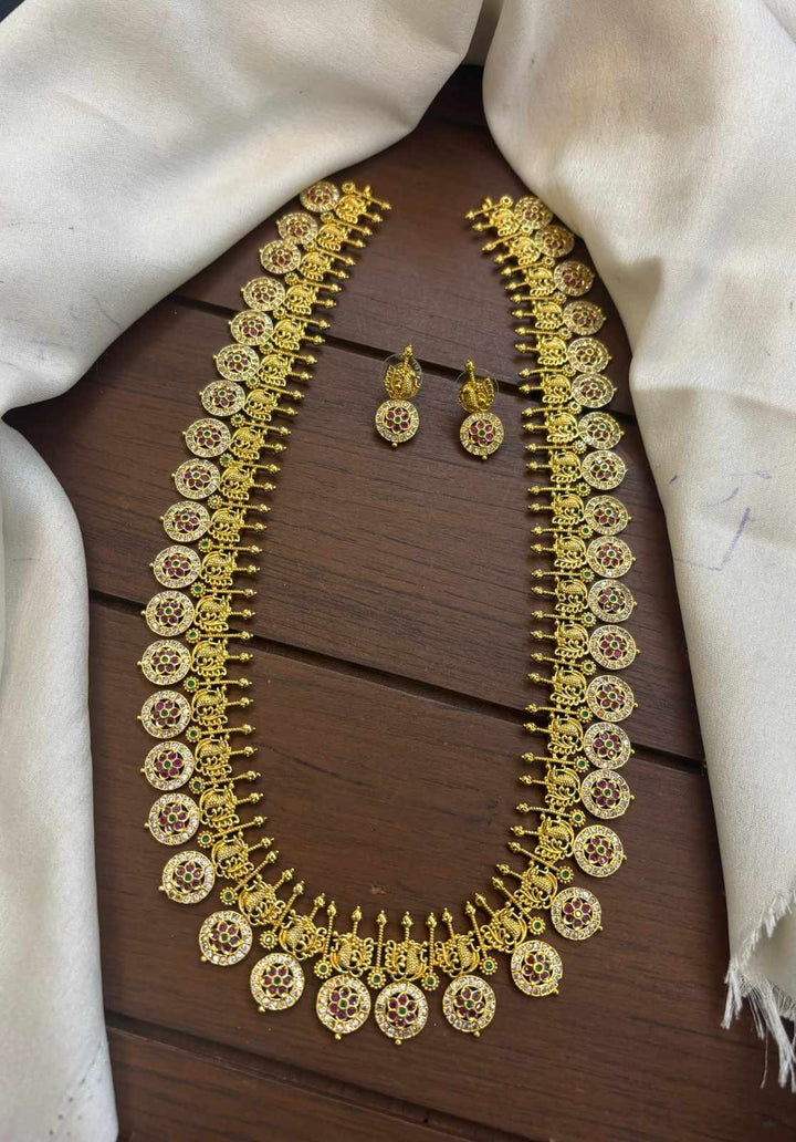 Matt Finish Antique AD Stone Haram Set