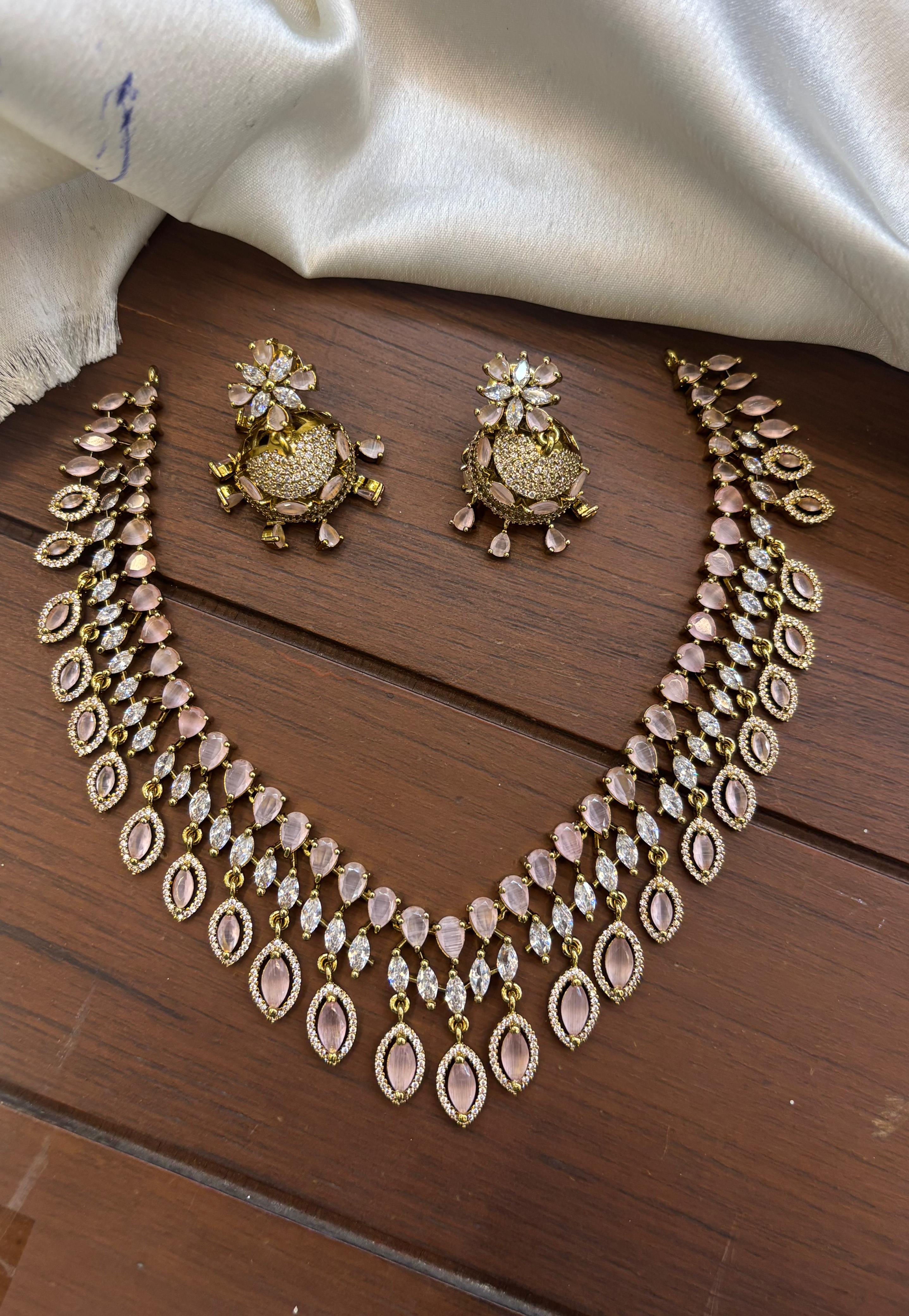 mehndi-polish-ad-stone-necklace-with-jhumka