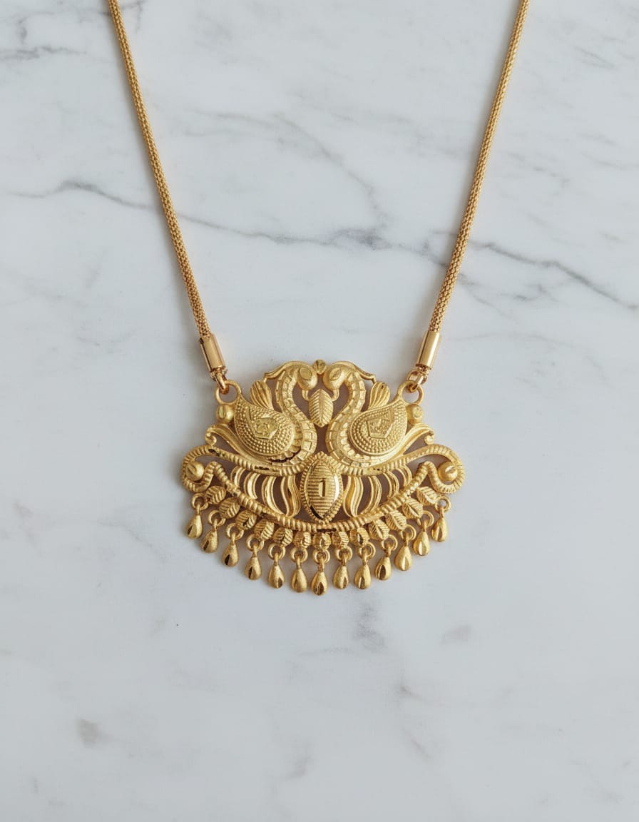 matt-finish-gold-polish-dollar-chain