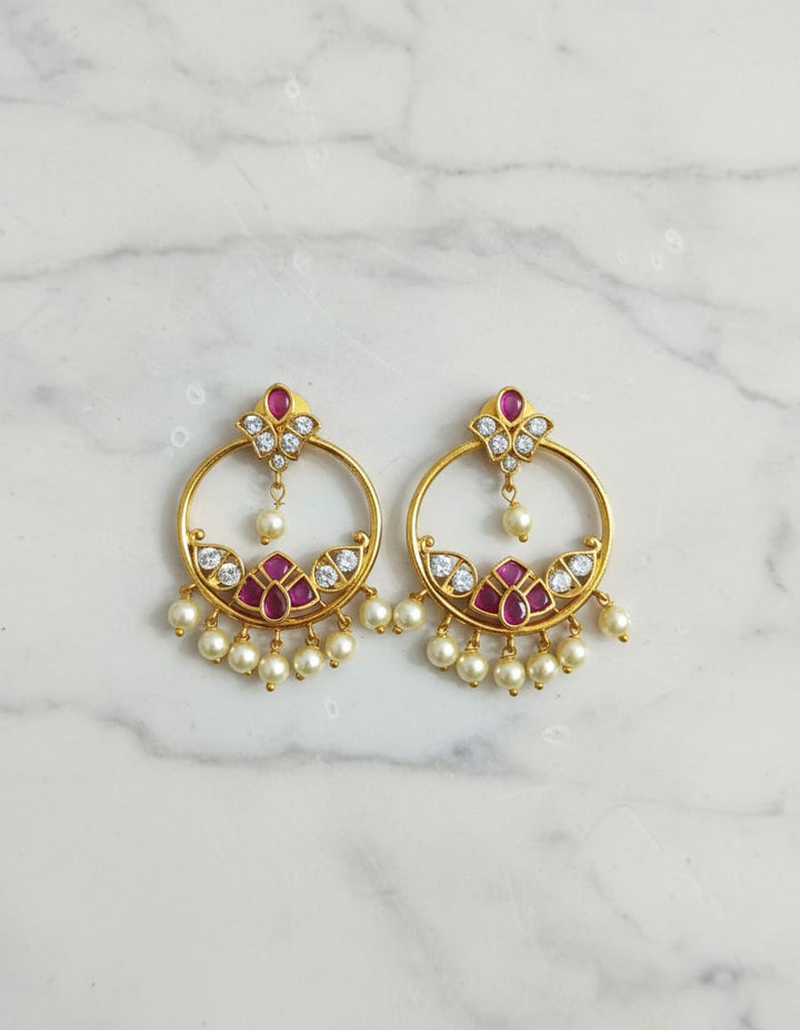 Matt Finish Kemp Stone Earrings