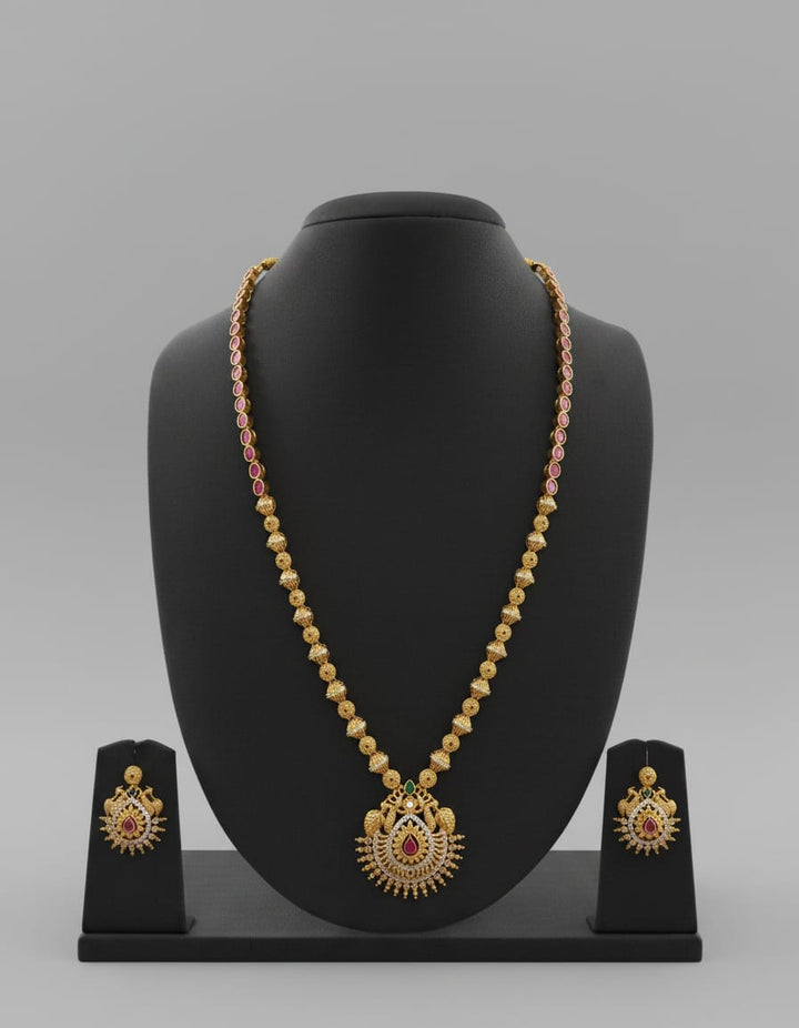 AD Stone Matt Finish Haram Set