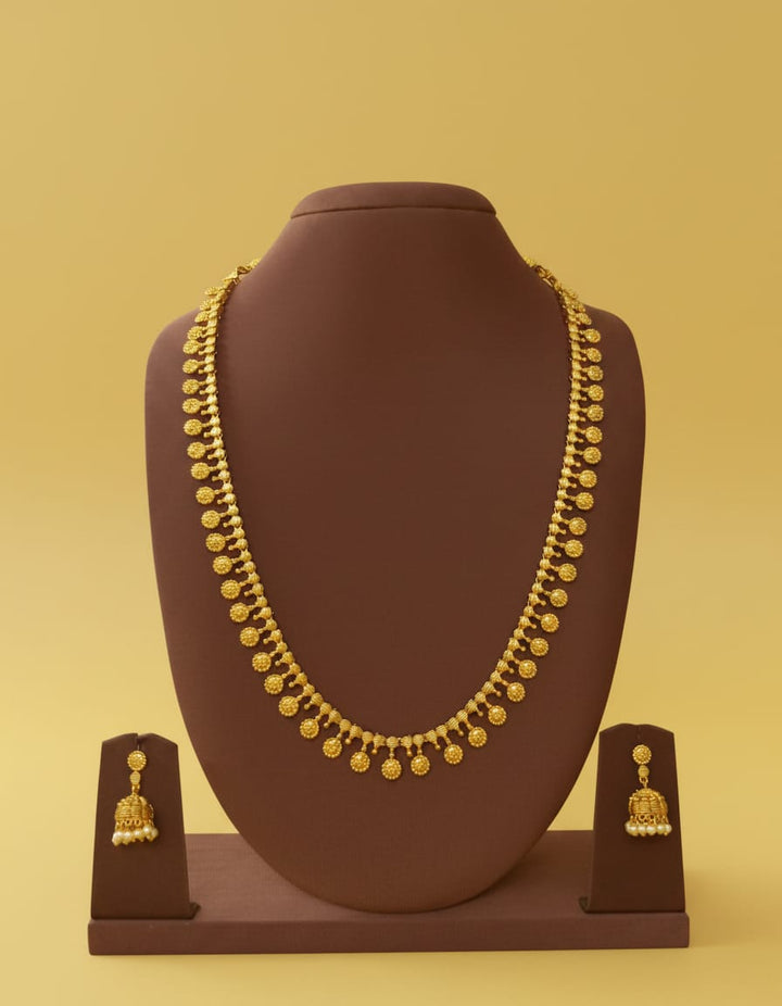 Antique Finish Haram with Jhumka Set