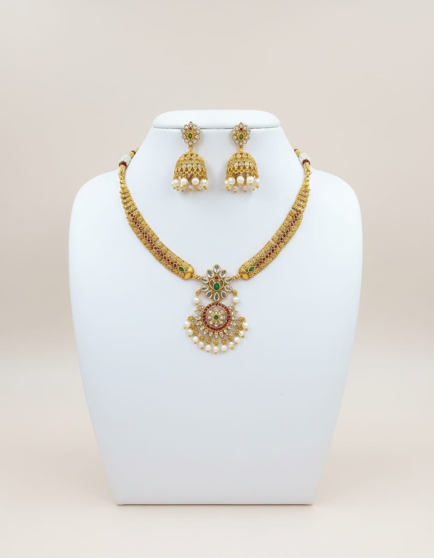 matt-finish-ad-stone-necklace-set