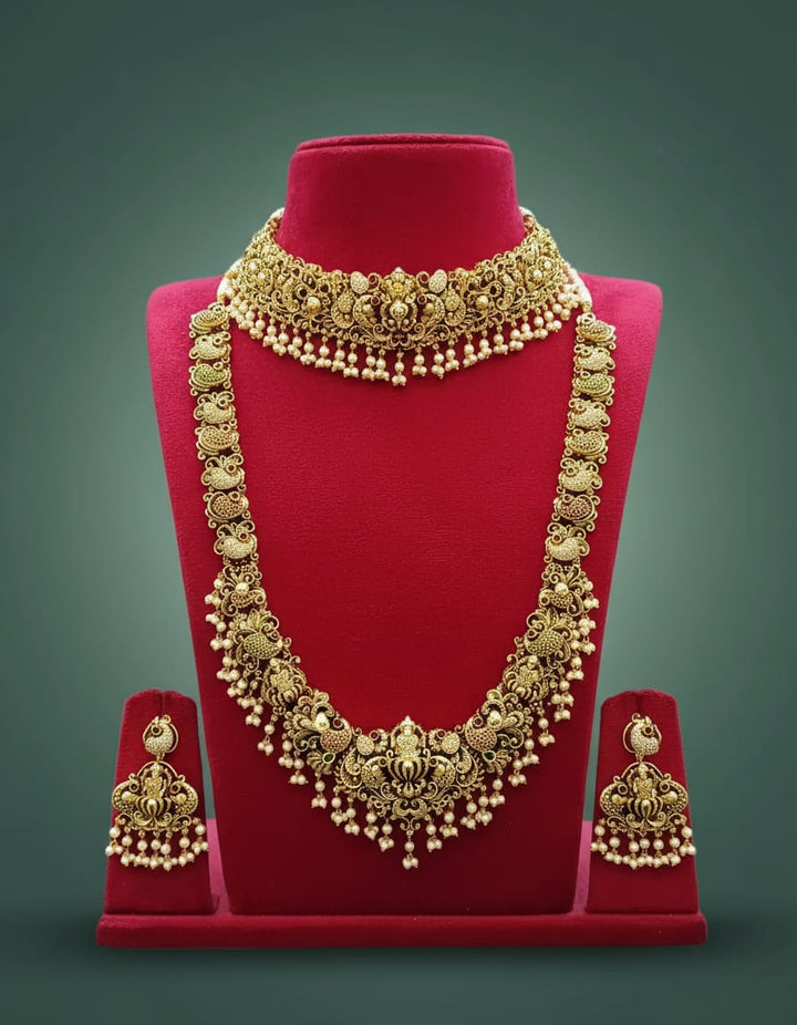 AD Stone Antique Finish Bridal 3D Set