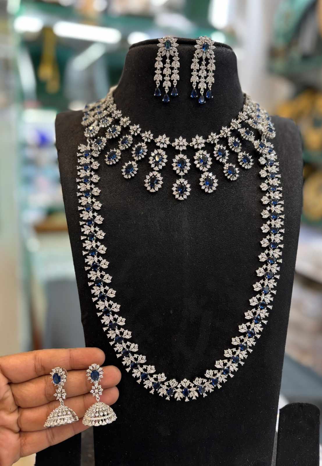 silver-polish-ad-stone-necklace-and-haram-set