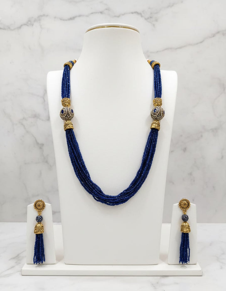 Crystal Beads Haram with Earrings