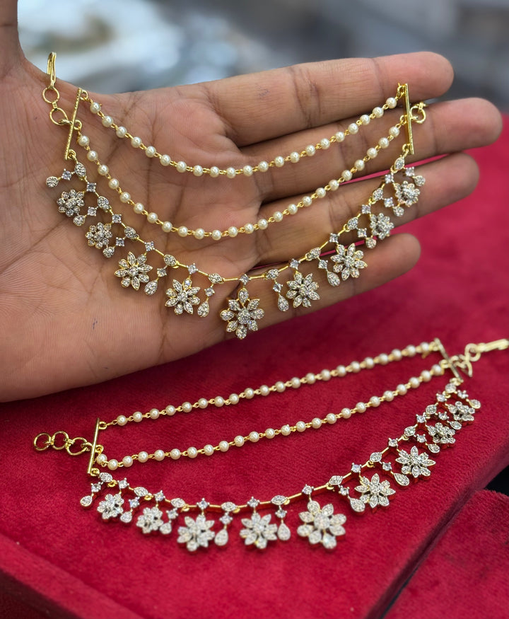 GJ Polish AD Stone 3 Layer Earchains